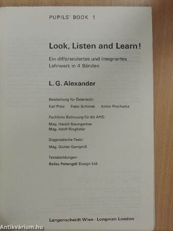 Look, Listen and Learn! - Pupils' Book 1