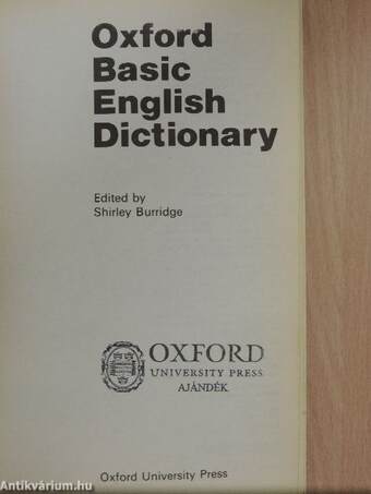 Oxford Basic English Dictionary