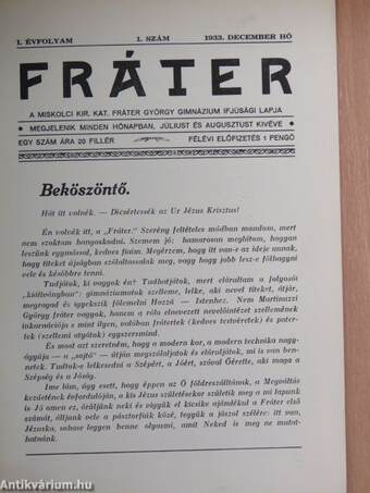 Fráter 1933. december