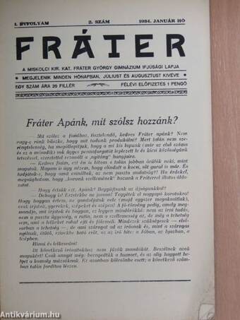 Fráter 1934. január