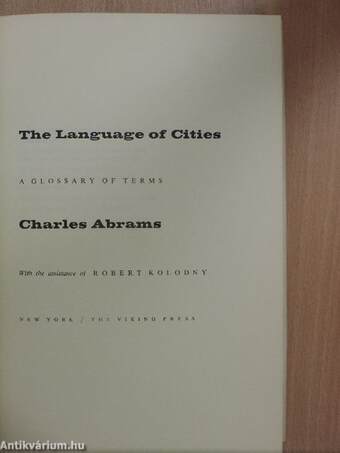 The Language of Cities