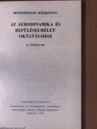 Módszertani kézikönyv az aerodinamika és repüléselmélet oktatásához