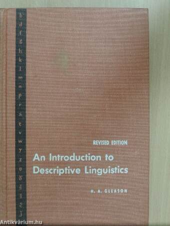 An Introduction to Descriptive Linguistics