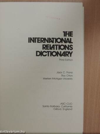 The International Relations Dictionary