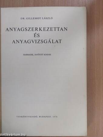 Anyagszerkezettan és anyagvizsgálat