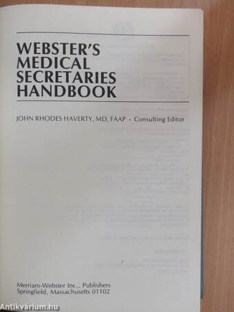 Webster's Medical Secretaries Handbook