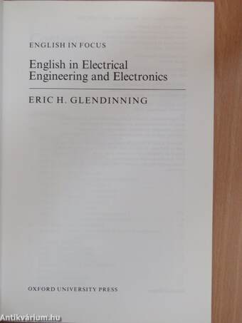 English in Electrical Engineering and Electronics