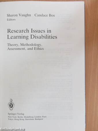 Research Issues in Learning Disabilities