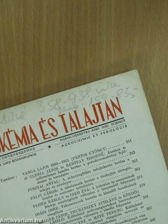 Agrokémia és Talajtan 1951-1998. január-december/1999/3-4./2000-2013. január-december/2014/1.