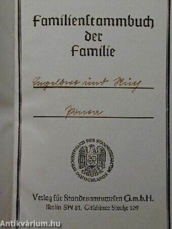 Deutsches einheits Familien-Stammbuch