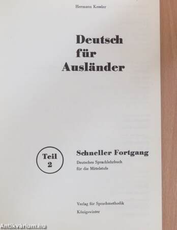 Deutsch für Ausländer 2.