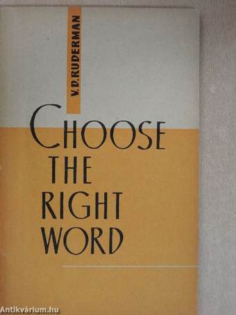 Choose The Right Word