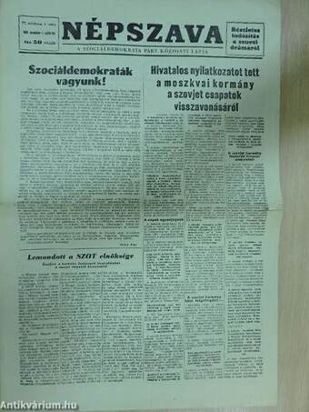 Népszava 1956. november 1.