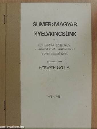 Sumer-magyar nyelvkincsünk