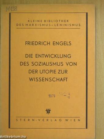 Die Entwicklung des Sozialismus von der Utopie zur Wissenschaft