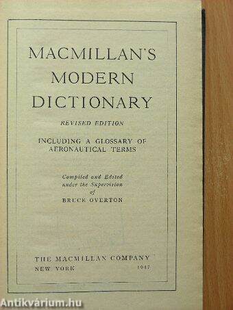 Macmillan's Modern Dictionary