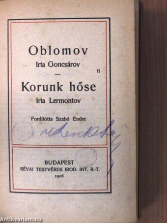 Oblomov I-II./Korunk hőse