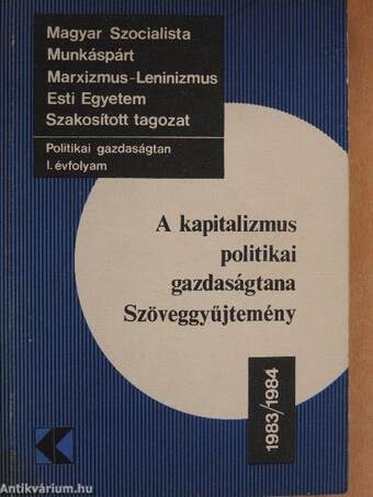 A kapitalizmus politikai gazdaságtana