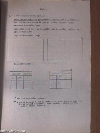 Digitális kombinációs hálózatok vizsgálata