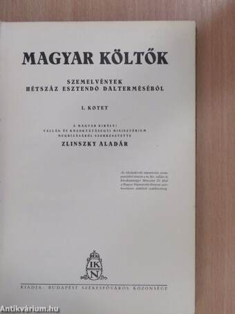 Magyar költők I-II.