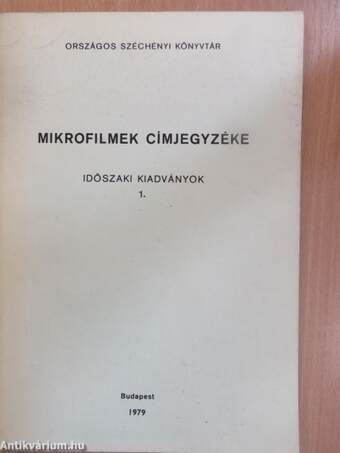 Mikrofilmek címjegyzéke