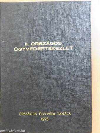 II. Országos Ügyvédértekezlet