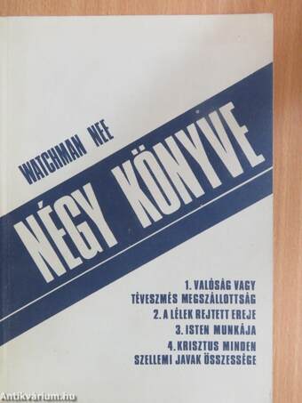 Watchman Nee négy könyve