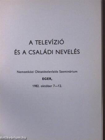 A televízió és a családi nevelés