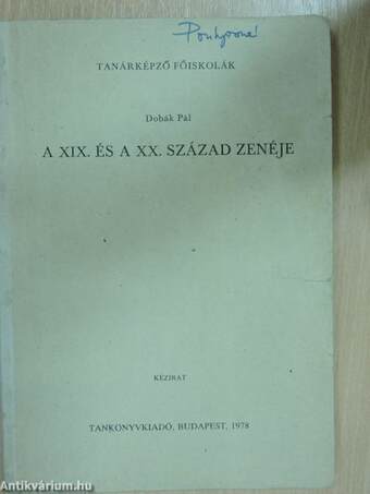 A XIX. és a XX. század zenéje