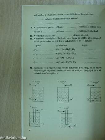 Kémia munkafüzet és feladatgyűjtemény II.