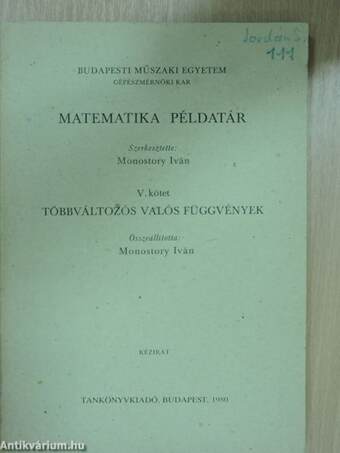 Matematika példatár V.