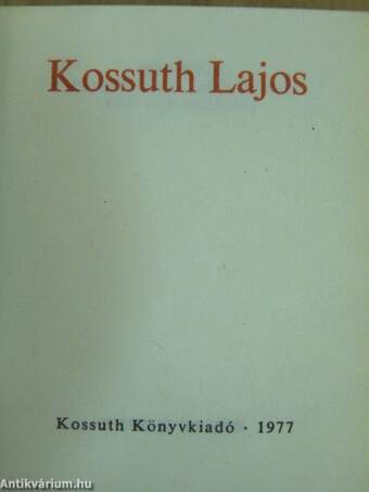 Kossuth Lajos (minikönyv) (számozott)