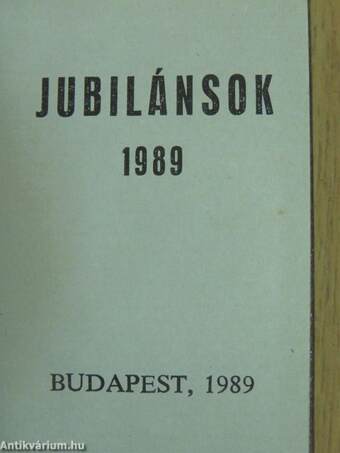 Jubilánsok 1989 (minikönyv)