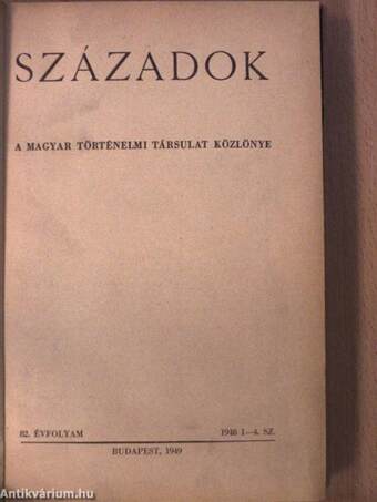 Századok 1948/1-4.