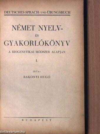 Német nyelv- és gyakorlókönyv I. (gótbetűs)