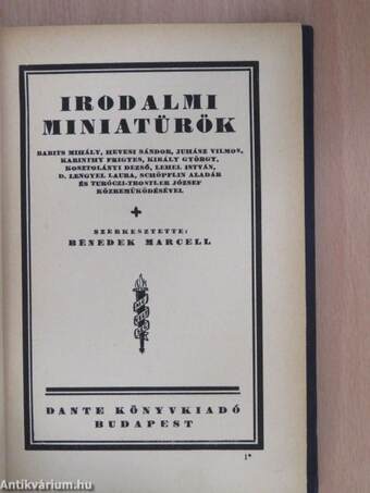 Irodalmi miniatürök I.