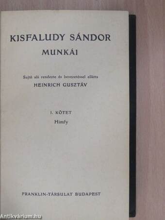 Kisfaludy Sándor munkái I-II.