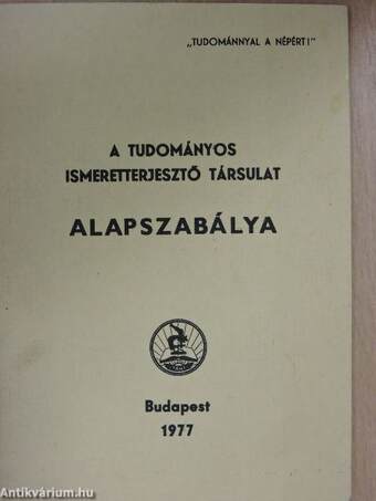 A Tudományos Ismeretterjesztő Társulat alapszabálya