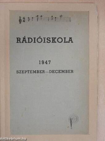 Rádióiskola 1947 szeptember-december