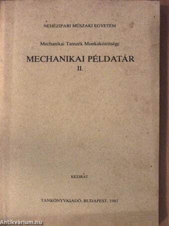 Mechanikai példatár II.