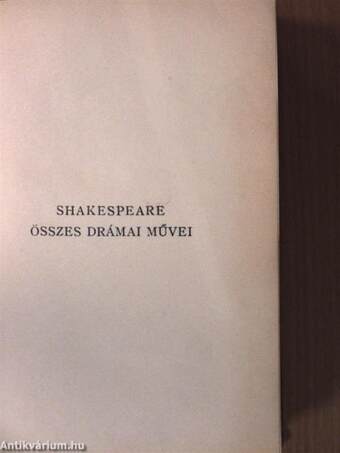 Shakespeare összes drámai művei I-IV.