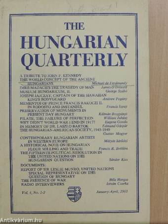 The Hungarian Quarterly January-April, 1963