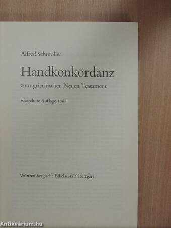 Handkonkordanz zum griechischen Neuen Testament