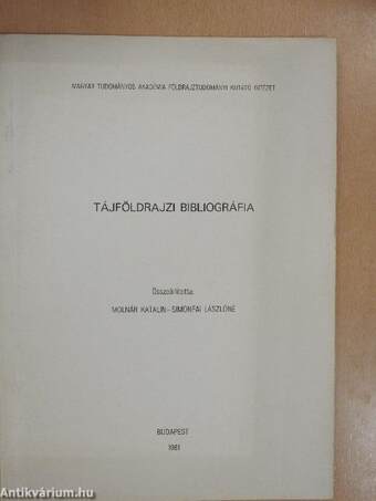 Tájföldrajzi bibliográfia