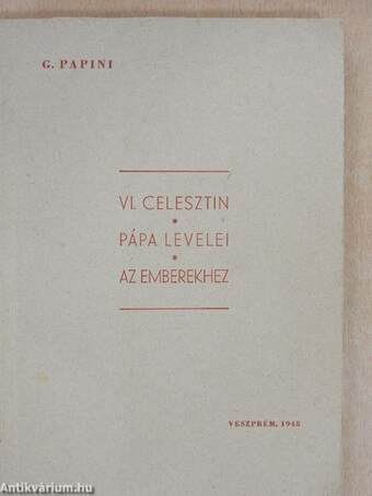 VI. Celesztin pápa levelei az emberekhez