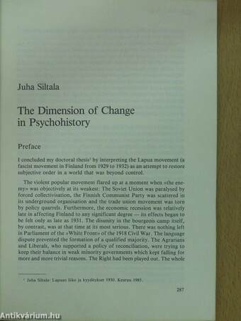 The Dimension of Change in Psychohistory (dedikált példány)