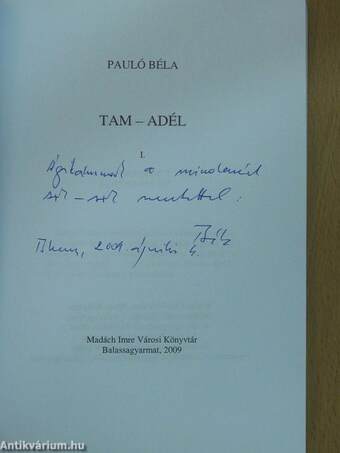 Tam-Adél I. (dedikált példány)