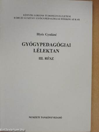 Gyógypedagógiai lélektan III.