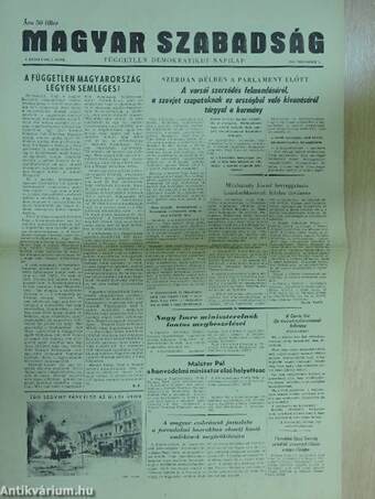 Magyar szabadság 1956. november 1.