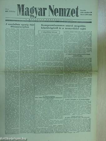 Magyar Nemzet 1956. október 10.